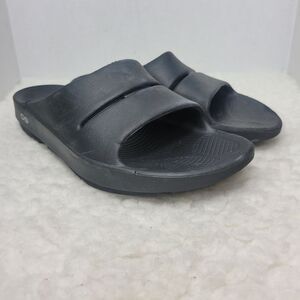 Oofos OOahh Sport Flex Mens Slide Size 9 Recovery Sandals Black